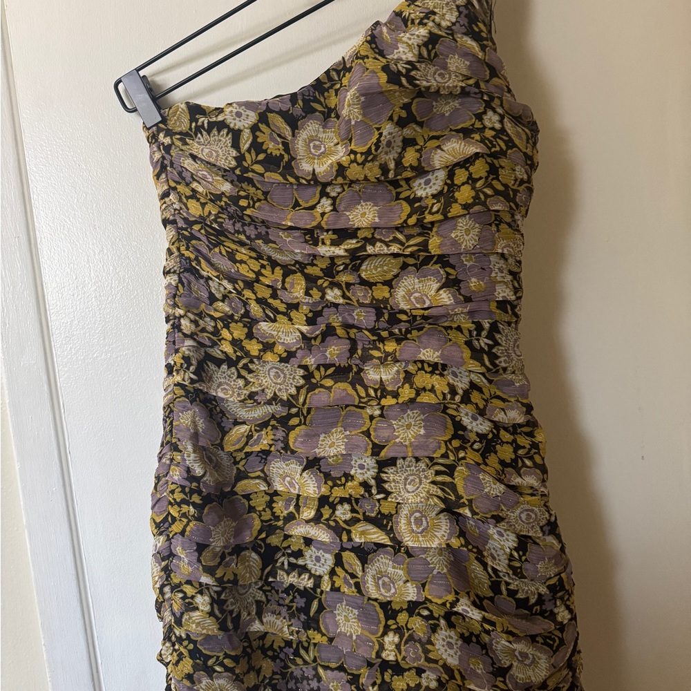 3 for $50 Zara Floral One-Shoulder Dress - Picture 7 of 8